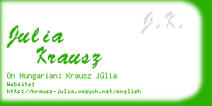julia krausz business card