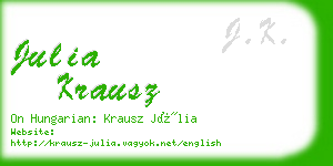 julia krausz business card